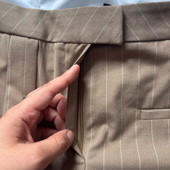 Zara tan pinstripe skirt women size XL - Picture 2 of 4